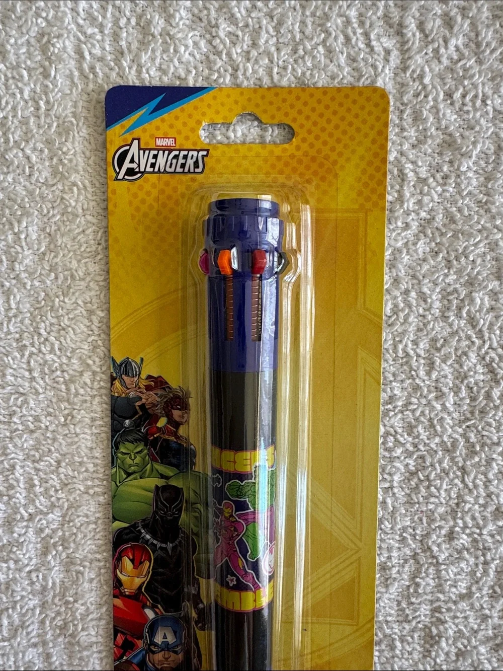 Marvel Avengers Multi-Color 8-Ink Pen - Purple and Black